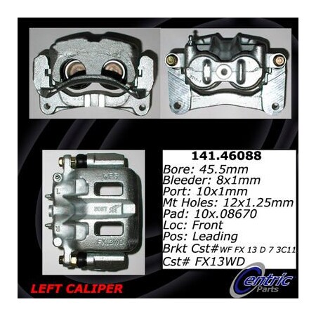 Centric Semi-Loaded Brake Caliper, Parts, 141.46088 141.46088